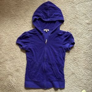 Juicy Couture zip short sleeve hoodie